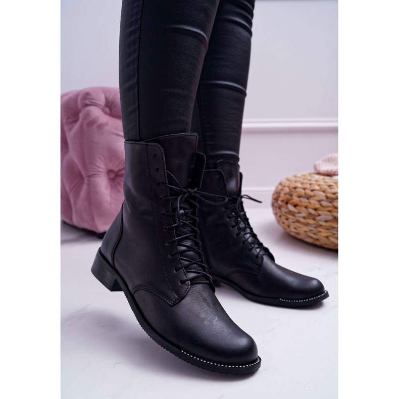 Botas Mujer Piel Flor Nicole 2315 Negro The Island 1