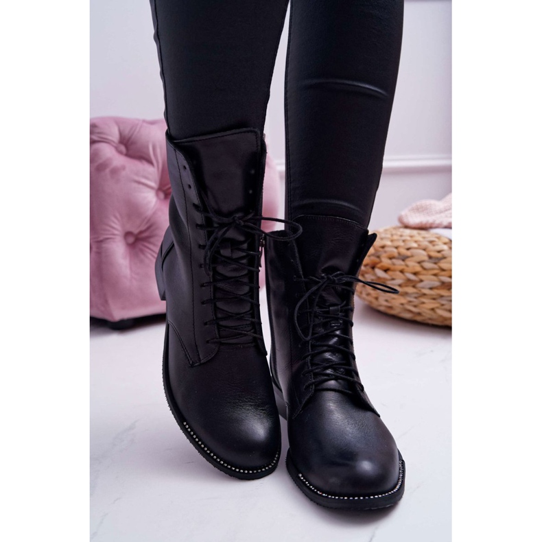 Botas Mujer Piel Flor Nicole 2315 Negro The Island 2