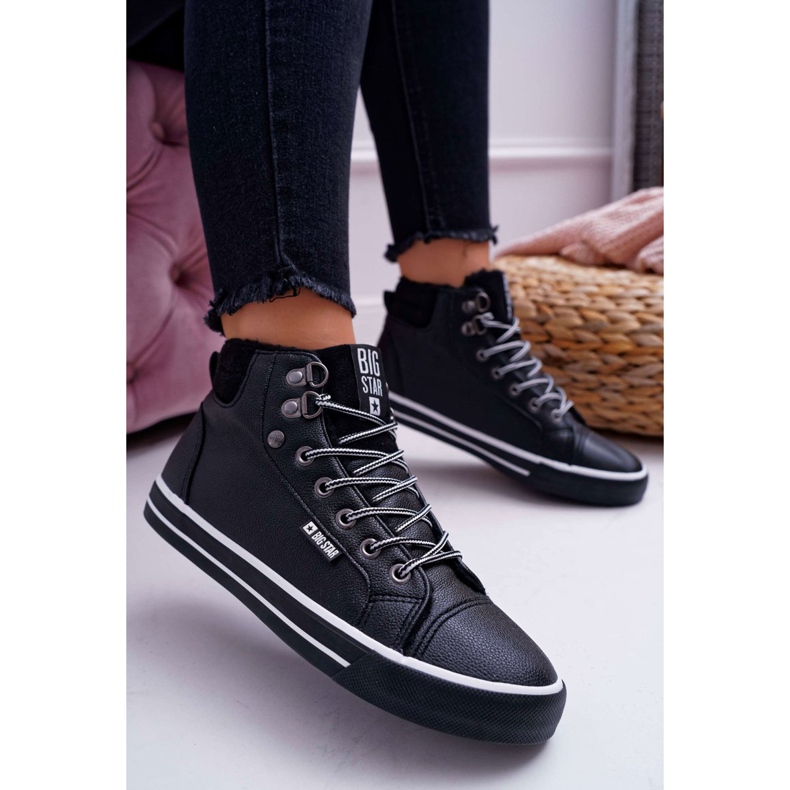 Zapatillas de Mujer Big Star High Black Warmed EE274410 negro 2