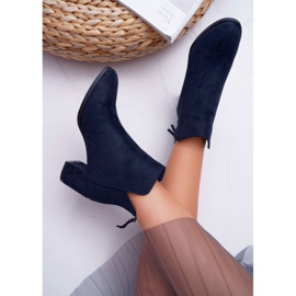 Vinceza Botas De Mujer Con Tacón Ante Azul Marino Mimosa 5
