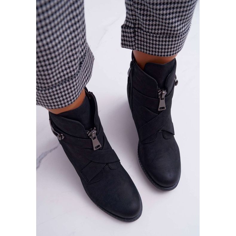 Vinceza Botas De Mujer Con Tacón Ante Negro Brave 2