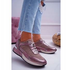 Zapatillas deportivas de mujer Beige Sergio Leone Ondar marrón rosa 1