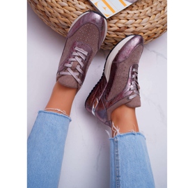 Zapatillas deportivas de mujer Beige Sergio Leone Ondar marrón rosado 6