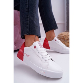 Zapatillas de Mujer Cross Jeans Blancas EE2R4016C blanco rojo 2 Zapatillas de Mujer Cross Jeans Blancas EE2R4016C blanco rojo 2
