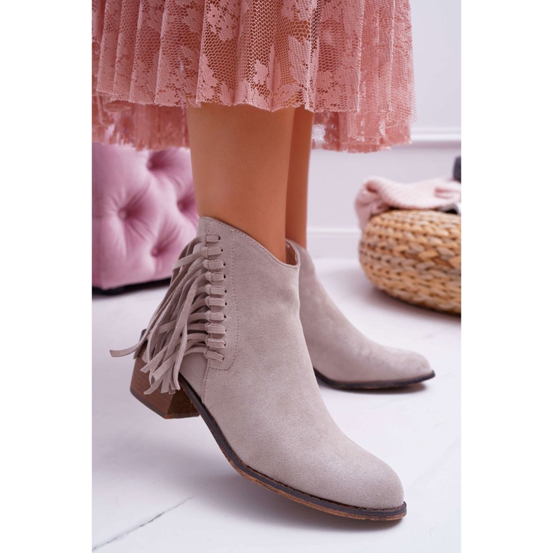 Botas Vaqueras Mujer Beige Agnes 1 Botas Vaqueras Mujer Beige Agnes 1
