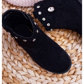 POPA Botas Infantiles Negras con Cristales Tacón Plano Venici negro 2 POPA Botas Infantiles Negras con Cristales Tacón Plano Venici negro 2