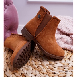 POPA Botas Infantiles Tacón Plano Camel Sicarro marrón 4