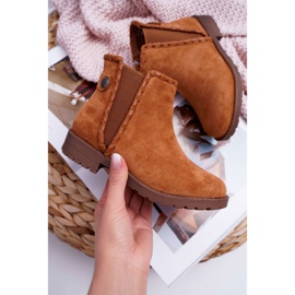 POPA Botas Infantiles Tacón Plano Camel Sicarro marrón 1