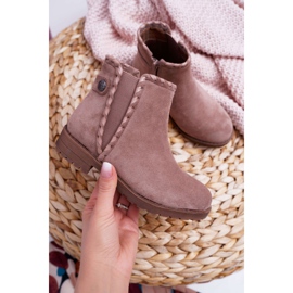 POPA Botas Infantiles Tacón Plano Caqui Sicarro 1