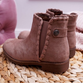 POPA Botas Infantiles Tacón Plano Caqui Sicarro 3