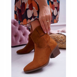 BUGO Botas De Mujer Con Tacón Plano Vaquero Camel Telifa marrón 1