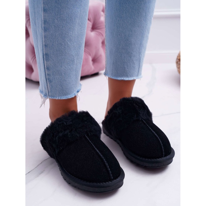 Pantuflas Negras Mujer Mirendy negro 2 Pantuflas Negras Mujer Mirendy negro 2