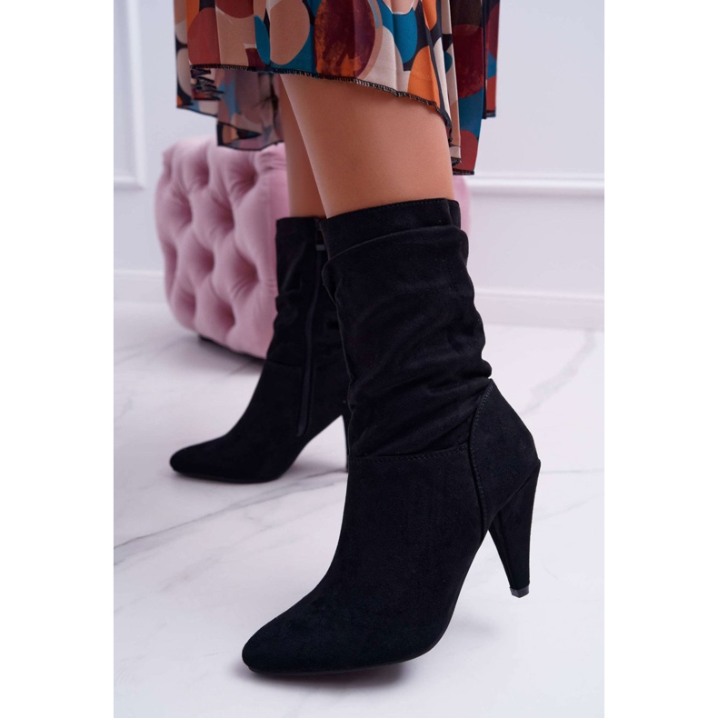 HAN Botas De Mujer Con Tacón Alto Sobre El Tobillo Negro Temma 1