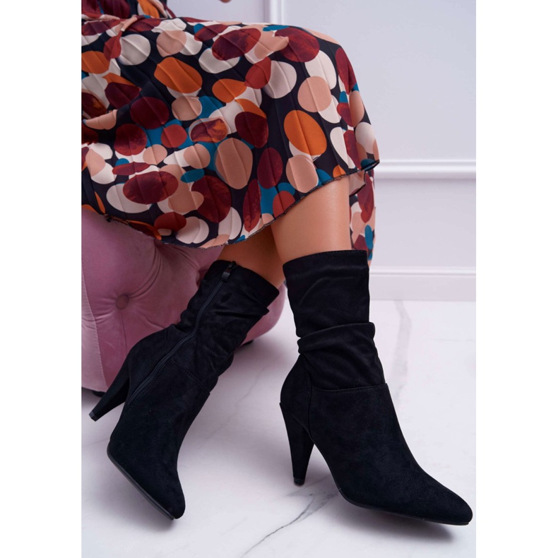 HAN Botas De Mujer Con Tacón Alto Sobre El Tobillo Negro Temma 2