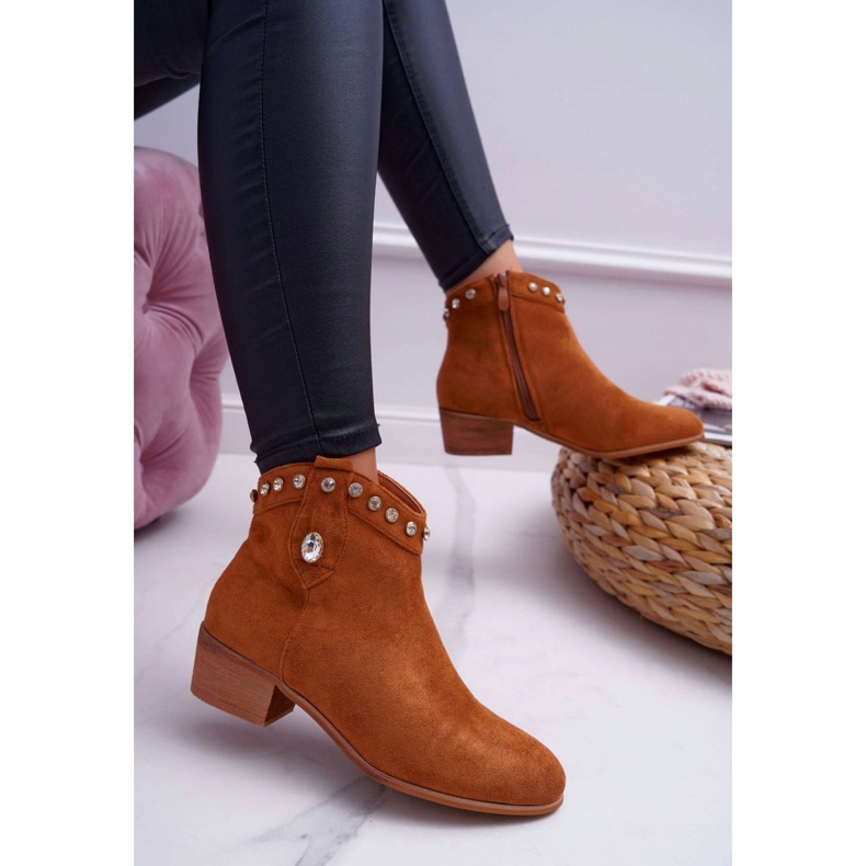 FP1 De Mujer Botas Con Tacón Plano Botas Vaqueras Con Zirconia Cúbica Camel Patti marrón 2 FP1 De Mujer Botas Con Tacón Plano Botas Vaqueras Con Zirconia Cúbica Camel Patti marrón 2