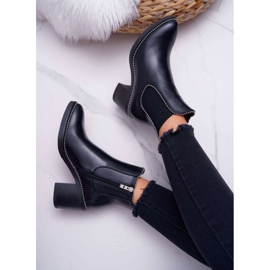 POPA De Mujer Botas De Tacón Alto Con Diamantes De Imitación Negro Rítmica 5
