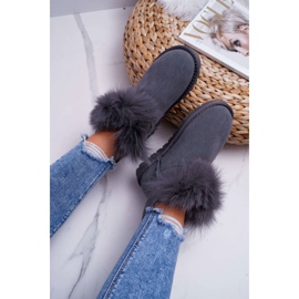 HAN Botas De Nieve De Mujer Con Piel Con Piel Ante Gris Memento 5