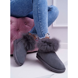 HAN Botas De Nieve De Mujer Con Piel Con Piel Ante Gris Memento 3