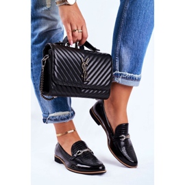 Mocasines Lacados Maciejka Brogues Mujer Negro 4099A-01 / 00-1 1