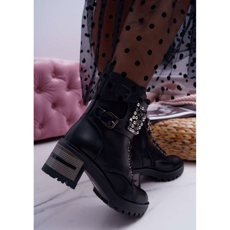 POPA Botas altas de mujer Rock With A Flap Black Infinity negro 2 POPA Botas altas de mujer Rock With A Flap Black Infinity negro 2