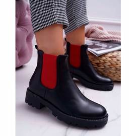 HAN Botines de mujer Jodhpur boots Red Erasers Black Superpower rojo 6