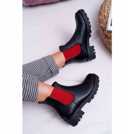 HAN Botines de mujer Jodhpur boots Red Erasers Black Superpower rojo 3