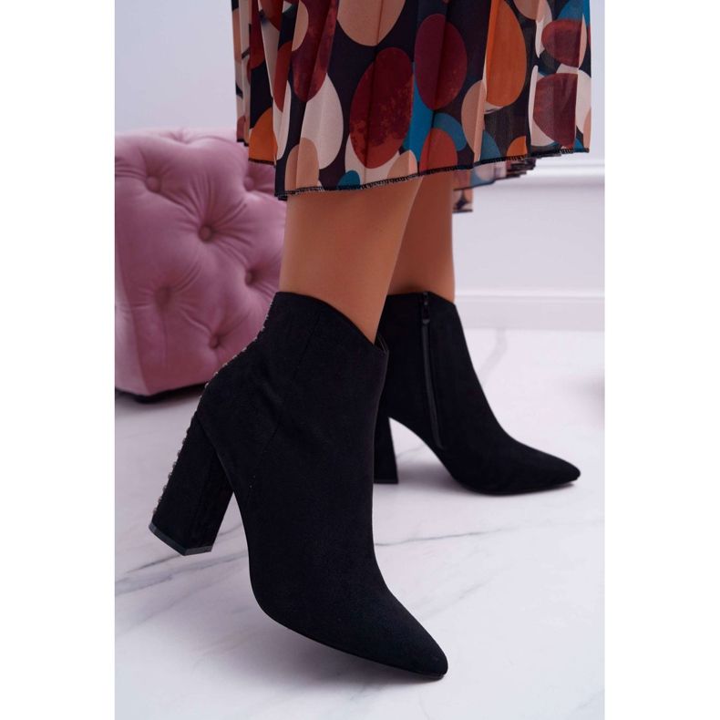 SEA Botas de mujer en tacón alto con remaches en Spitz RB23P Black Snack negro 2