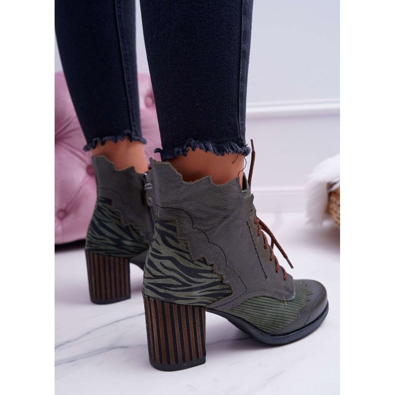 Botas de piel para mujer Maciejka Green 03190-09 verde 2 Botas de piel para mujer Maciejka Green 03190-09 verde 2