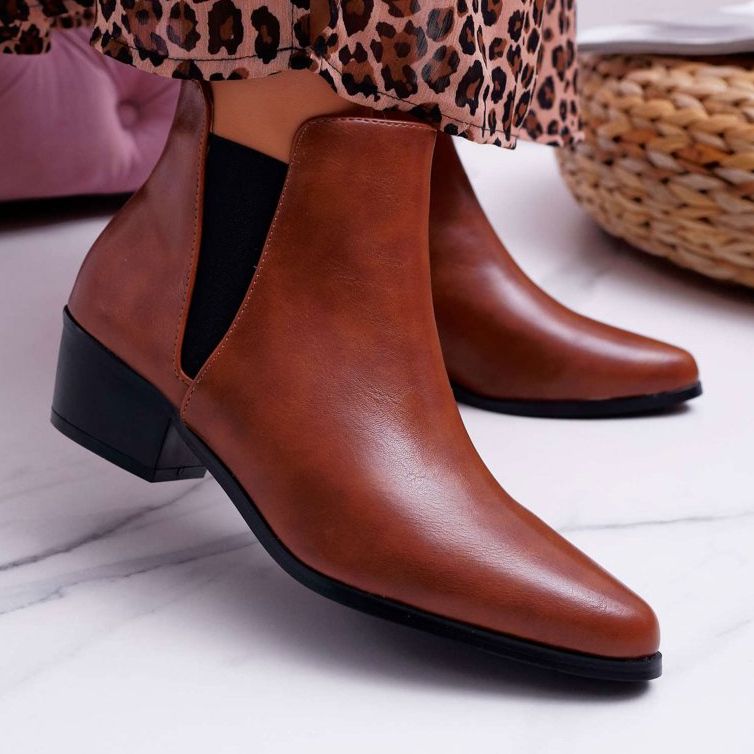 Botines planos mujer Camel Murino marrón 1