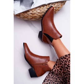 Botines planos mujer Camel Murino marrón 3