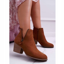 FB1 Botas De Mujer Con Tacón Alto Ante Camel Farre marrón 4