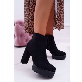 SEA Botas de mujer con tacón Suede Black Jokano negro 1 SEA Botas de mujer con tacón Suede Black Jokano negro 1