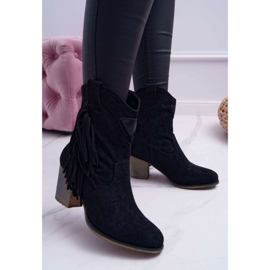 Botas de Mujer Botas de vaquero con hebilla Negro Marciapo 1