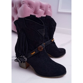 Botas de Mujer Botas de vaquero con hebilla Negro Marciapo 5