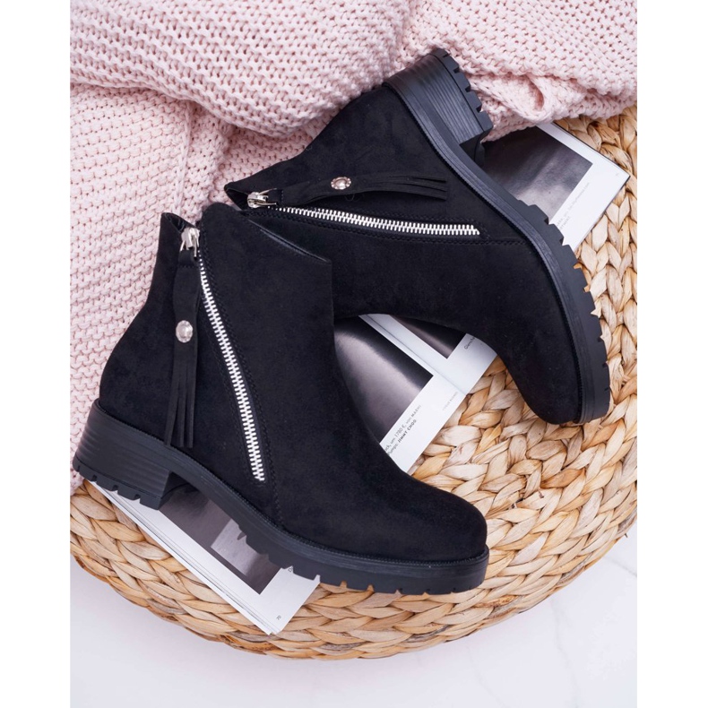 SEA Botas De Mujer Ante Cálida Dos Sandalias Negras Ohoo negro 1