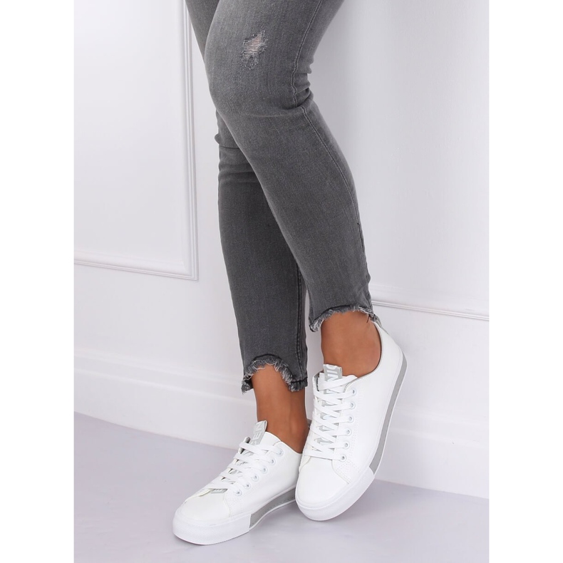 Zapatillas de mujer blancas y grises R13YD1388-11 Gris blanco 1