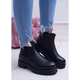 SEA Botas De Mujer Con Tacón Plano Cálido Negro Orion 1