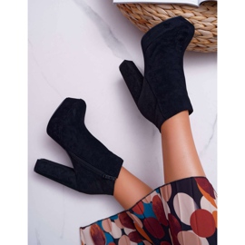 ADY Botas de Mujer con Tacón y Plataforma Ante Negro Celinne 1