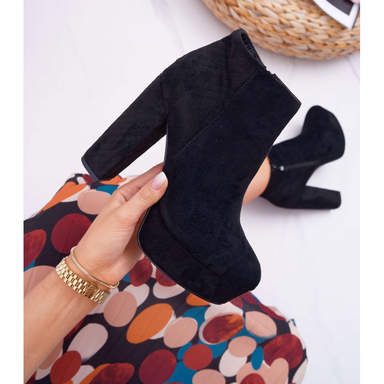 ADY Botas de Mujer con Tacón y Plataforma Ante Negro Celinne 2