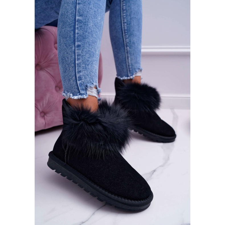 HAN Botas para la nieve de mujer con piel de ante negro Memento 2