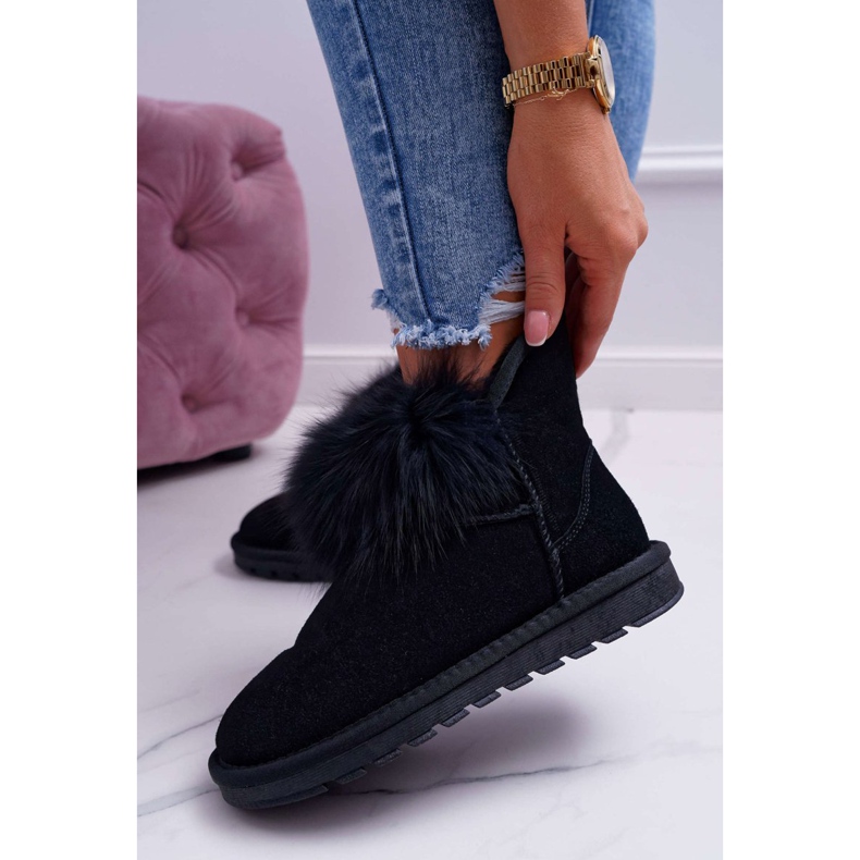 HAN Botas para la nieve de mujer con piel de ante negro Memento 1