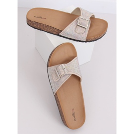 Zapatillas scholki beige con piedras L-1032 Beige 3