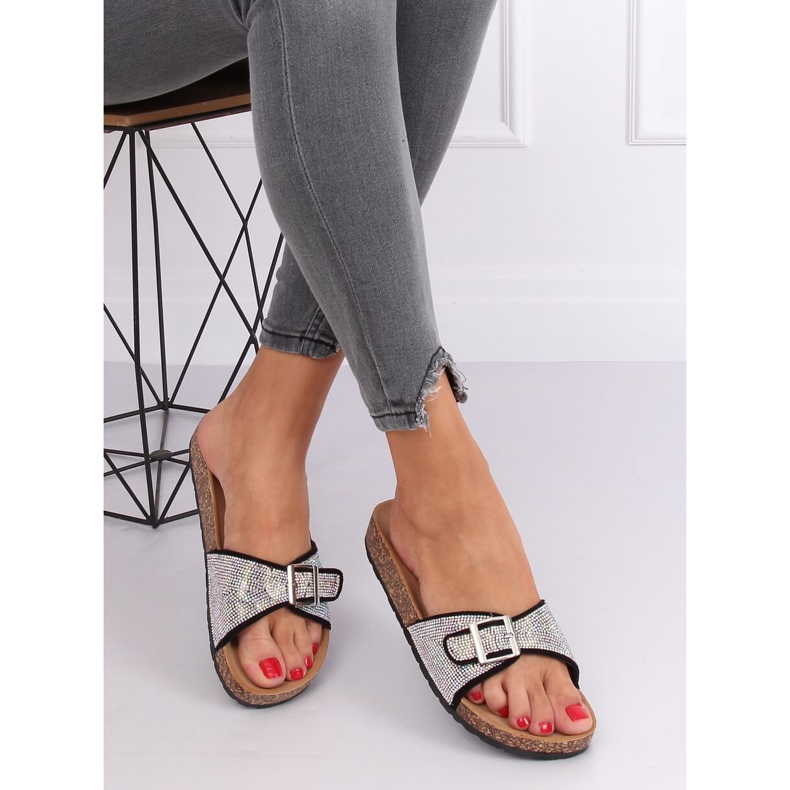 Zapatillas negras con piedras L-1032 Negra negro 1