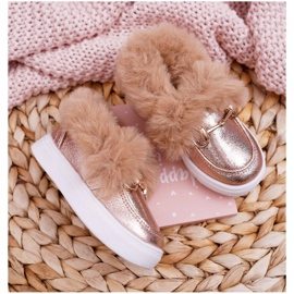 Zapatillas Infantiles Con Piel Warm Champagne Grendy dorado 2