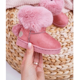 FRROCK Botas de nieve para niños con piel rosa Kiks 1