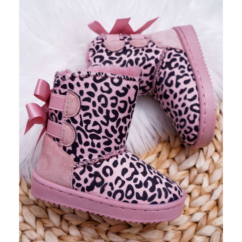 FRROCK Botas de nieve para niños con piel Rosa Fiona rosado 2