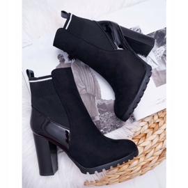FRERY Botas de mujer con tacón Suede Black Fenem negro 6