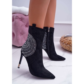 HAN Botas De Mujer Con Tacón Alto Negro De Moda 2 HAN Botas De Mujer Con Tacón Alto Negro De Moda 2