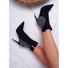 HAN Botas De Mujer Con Tacón Alto Negro De Moda 5