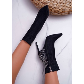 HAN Botas De Mujer Con Tacón Alto Negro De Moda 6